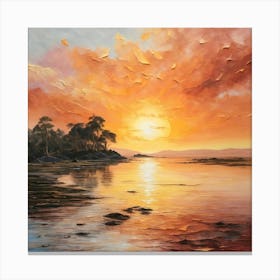 Sunset On The Loch Canvas Print