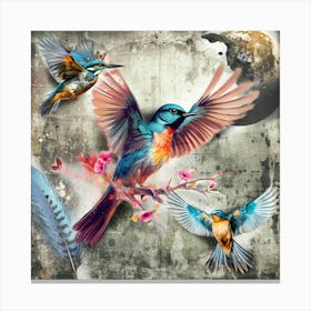 Bird Narure Illustration Art 03 Canvas Print