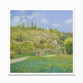 Farm In The Countryside.Printed wall painting, high-level art. Canvas Print