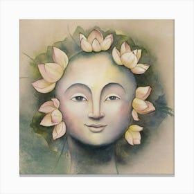 Lotus Head Canvas Print