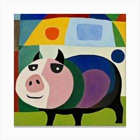 Happy Pig 2 Canvas Print