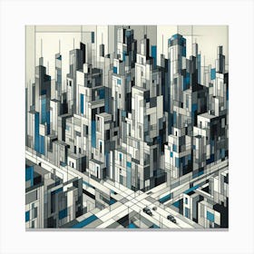 Futuristic Cityscape 12 Canvas Print