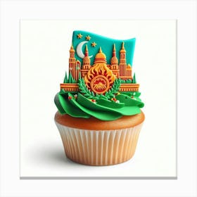 Kazakhstan Cupcake Canvas Print