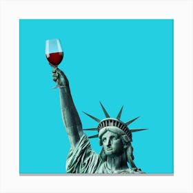 Liberty Of Drinking Square Canvas Print
