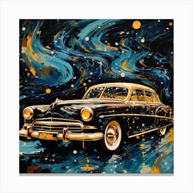 Car In Space Canvas Print