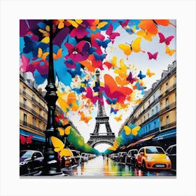 Butterflies In Paris 21 Canvas Print