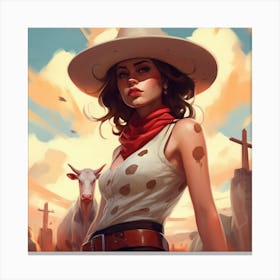 Strong Women Cowgirl 2 Canvas Print