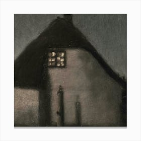 House At Night Canvas Print