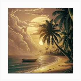 Sunset On The Beach 5 Canvas Print