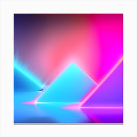 Neon Triangles Canvas Print