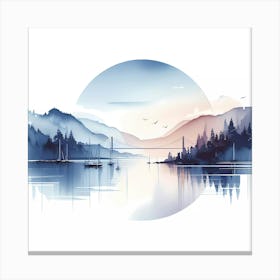 Landscape Watercolor Painting 2 Canvas Print