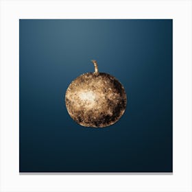 Aacga Gold Botanical Adam S Apple On Dusk Blue Canvas Print