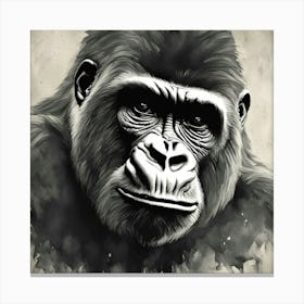 Gorilla Portrait Canvas Print