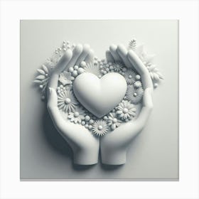 Heart In Hands Canvas Print