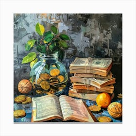 A Investment Strategy Oil Painting Illustration 1718664236 4 Canvas Print