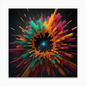 An abstract Color Explosion 1, that bursts with vibrant hues and creates an uplifting atmosphere. Generated with AI,Art style_Haunted,CFG Scale_3.0, Step Scale_50. Canvas Print