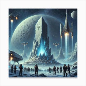 A Sci Fi Depiction Of A Symbol Of Resilience, Sh Canvas Print