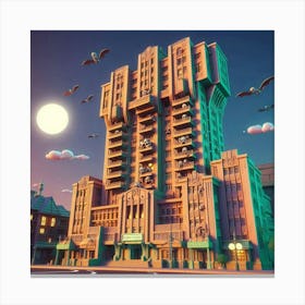 3d Rendering Of A Building Canvas Print