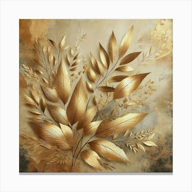 Gold Leaves Canvas Print Canvas Print