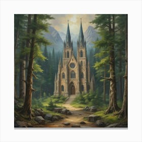 Church In The Woods 12 Canvas Print