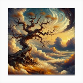 Tree In The Clouds Canvas Print