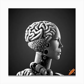 Craiyon 162727 Human Brain And A Robot Brain Copy Canvas Print