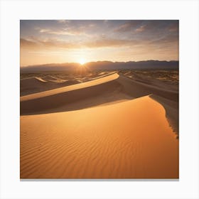 Sunset In The Desert paintings art print 1 Canvas Print