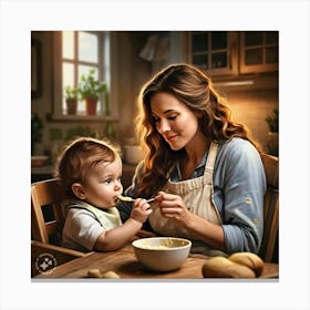 Mother And Child 1 Canvas Print