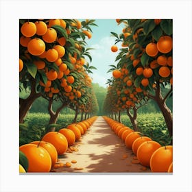 Orange Orchard Canvas Print