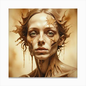 Woman Covered In Chocolate Canvas Print