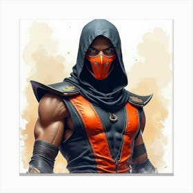 Mortal Kombat Ninja Fighter Concept Art (494) Canvas Print