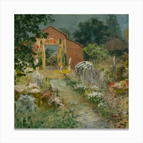 Gustav Klimt Style Farm Garden(2) 1 Canvas Print
