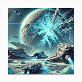 A Futuristic Sci Fi Scene Showcasing The Cryonic D Canvas Print