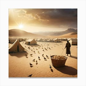 Man In The Desert Canvas Print