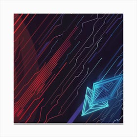 Neon Abstract Art Canvas Print