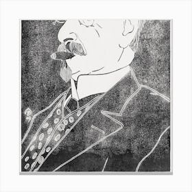 Portrait Of An Unknown Man With Cigar (1909), Samuel Jessurun Canvas Print