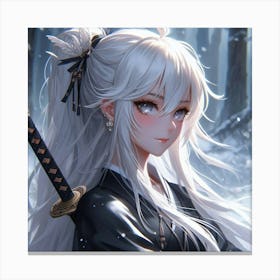 Anime Girl With Sword 1 Canvas Print