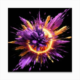 Plasma Explosion Glitch Art 15 Canvas Print