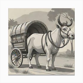 Ox Cart Canvas Print