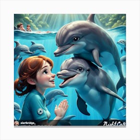 Dolphins 1 Canvas Print