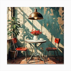 Table And Chairs Canvas Print