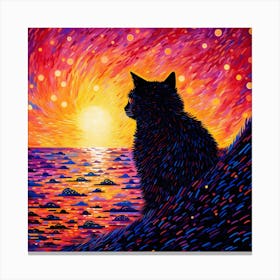 Sunset Cat 1 Canvas Print