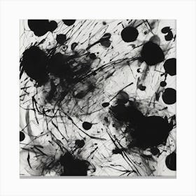 Black Splatters Canvas Print