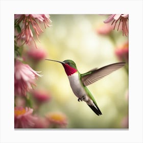 Capturing An Ultra High Quality Highly Detailed Octane Render Of A Ruby Throated Hummingbird Wings 539600908 Canvas Print