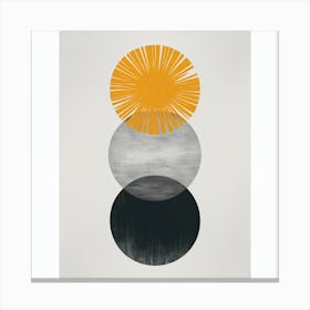 Abstract Yellow Grey And Black (4) Canvas Print