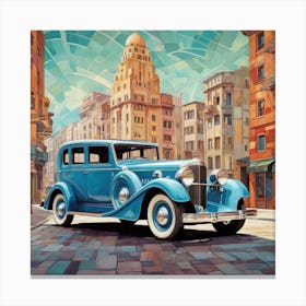 Blue Coupe Canvas Print