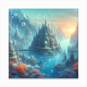 Underwater Palace 9 1 Canvas Print