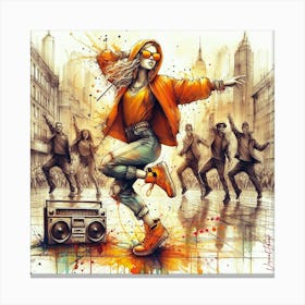 Hip Hop Dance Crew Canvas Print