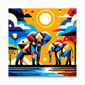 The Enchanting Ensemble Elephants Canvas Print