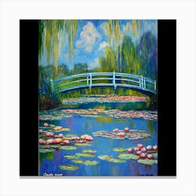 Water Lily Bridge 3 Canvas Print